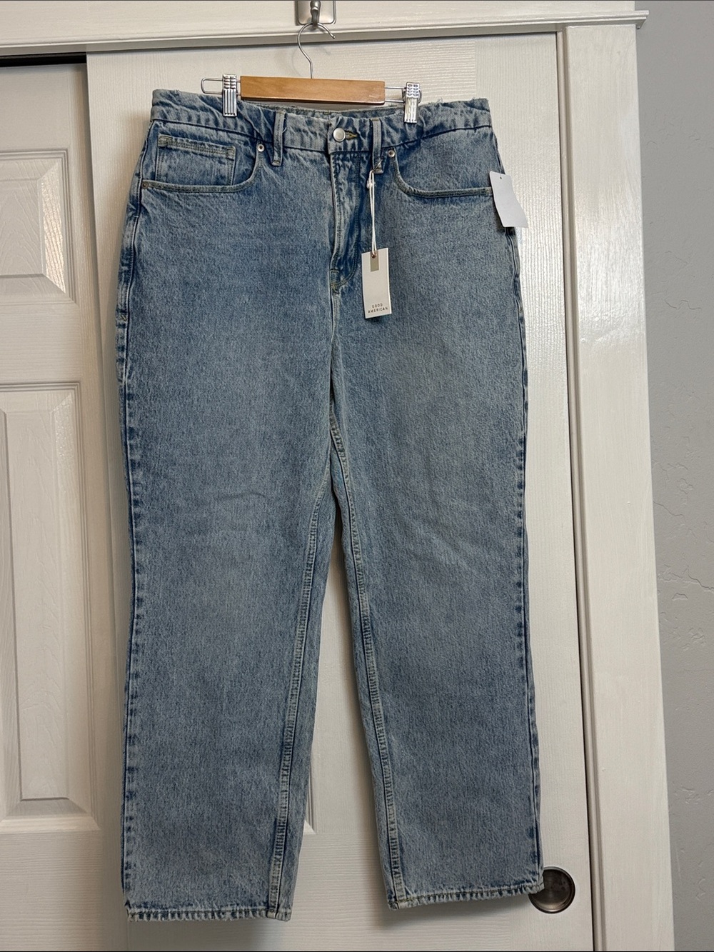 Good American 90’s duster good heritage straight leg jeans